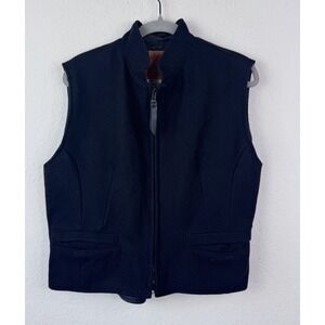 Schaefer Outfitter Men Western Stockman Vest L Black Wool Blend Cowboy Rodeo USA